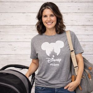 Vintage Classic Castle Disney Home Mom Life Adult Size Large Mickey Logo Shirt